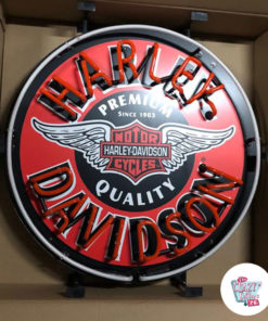 Neon Harley-Davidson Circle kapalı işareti