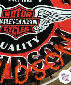 Neon Harley-Davidson Circle Detailschild