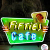 Letreiro Neon Fifties Cafe