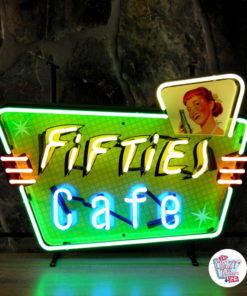 Letreiro Neon Fifties Cafe