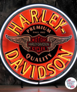 Neon Harley-Davidson Circle Zeichen