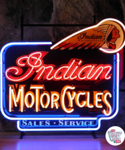 Neon indiske motorcykler-plakat