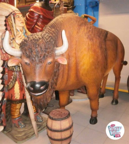 Decorazione bisonte americano del selvaggio west