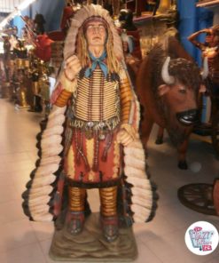 Wild West Indianer Kopfschmuck mit Speer