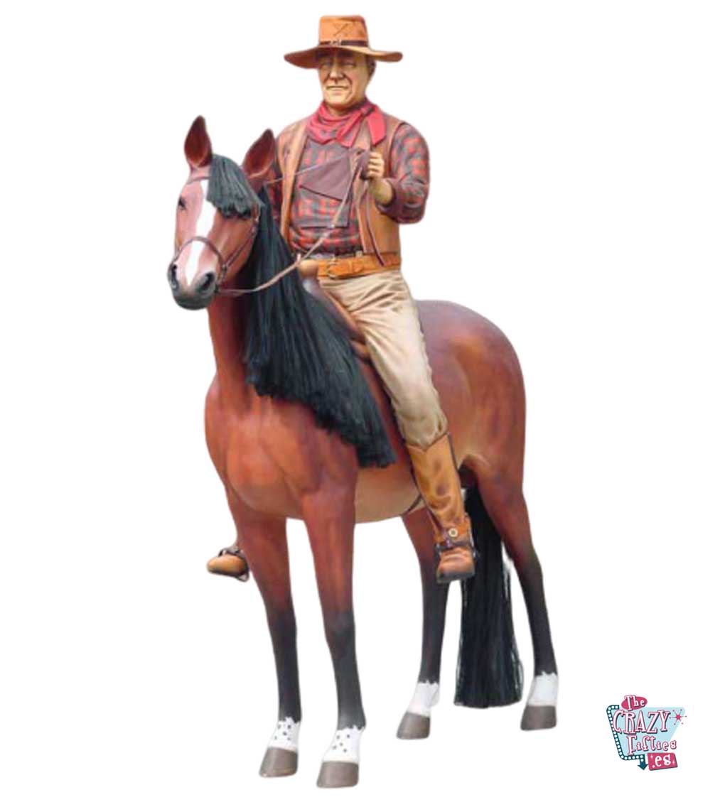 John Wayne auf Pferd Rücken Schlüsselanhänger