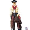 Wild West Cowboy Dekoration mit Sattel