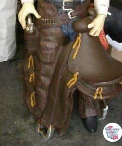 Wild West Cowboy Dekoration mit Sattel