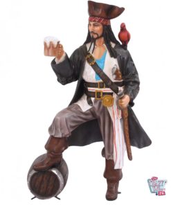 Piratdekorasjonsfigur med øl