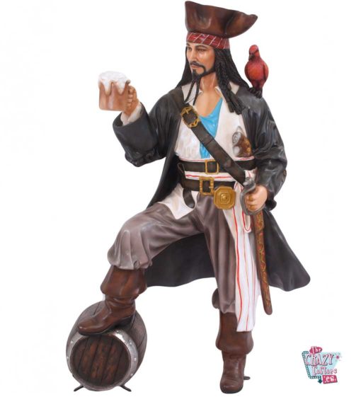 Piratendekorationsfigur mit Bier