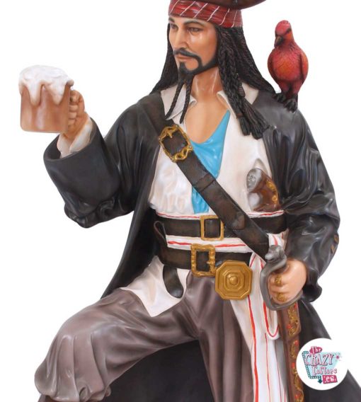 Figura de decoração pirata com cerveja