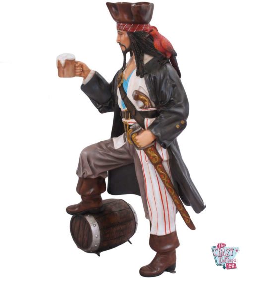 Figura de decoração pirata com cerveja