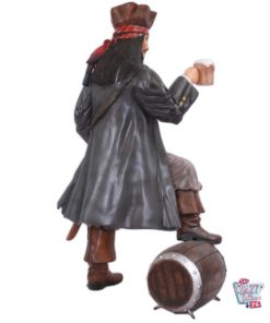 Piratendekorationsfigur mit Bier