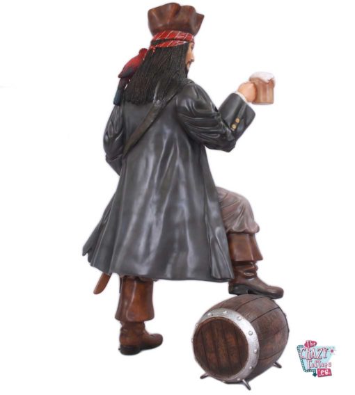 Figura de decoração pirata com cerveja