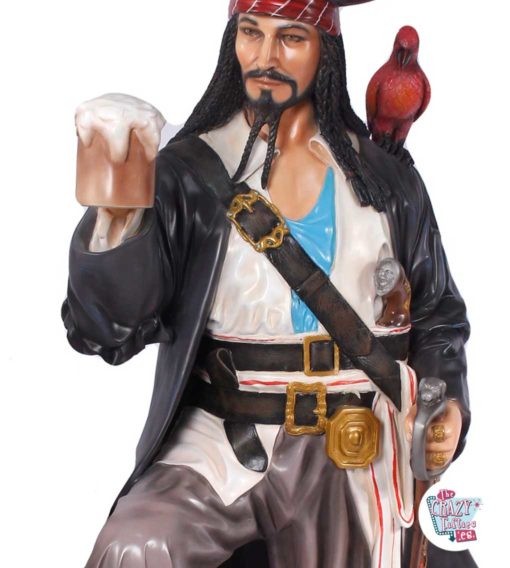 Pirate decoration figure with beer