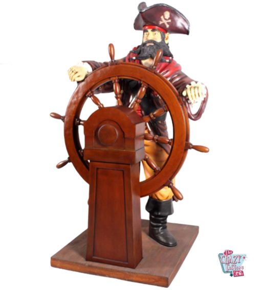 Figure Pirate Decoration with Rudder