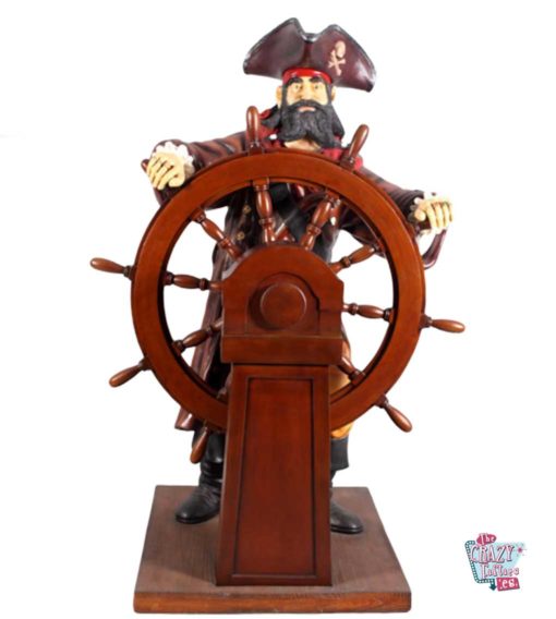 Figure Pirate Decoration with Rudder