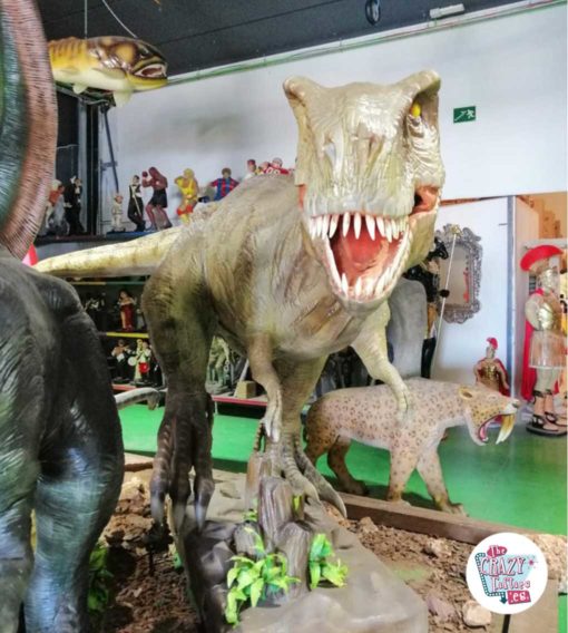 Dinosaurfigur med T-Rex-bevægelse som Jurassic Park-dinosaurerne