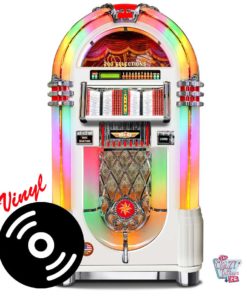 Jukebox Rock-ola Bubbler Vinyl 45 Deluxe bianco