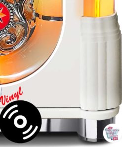 Jukebox Rock-ola Bubbler Vinyl 45 Deluxe piedino bianco