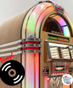 Jukebox Rock-ola Bubbler Vinyl 45 oak mirrors