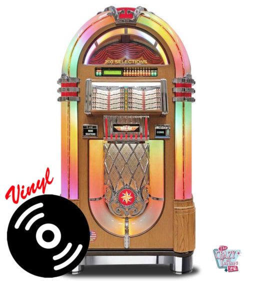 Jukebox Rock-ola Bubbler Vinyl 45 chêne