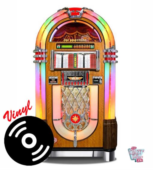 Jukebox Rock-ola Bubbler Vinyl 45 wallnut