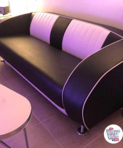 Retro Vintage Sofa SF02CB Preto Tomada