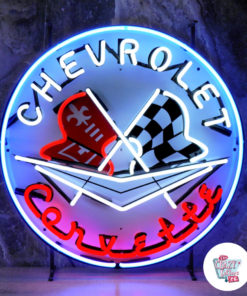 Poster di Chevrolet Corvette al neon