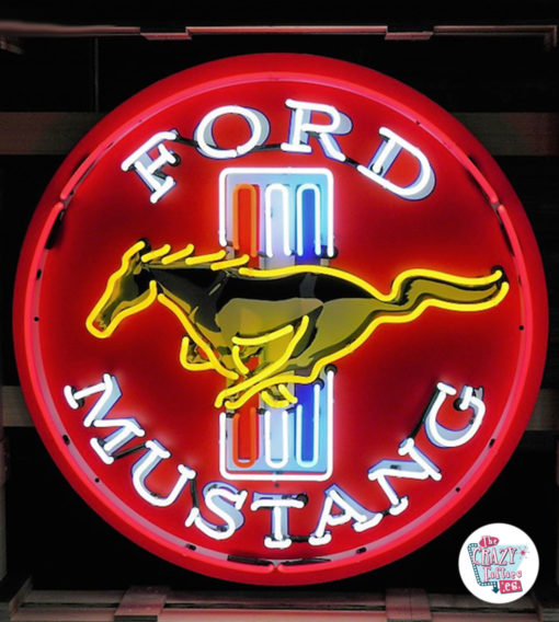 Cartaz Neon Ford Mustang xl