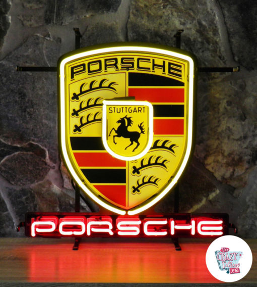 Neon Porsche skilt