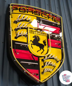 Neon Porsche XL aus Schild