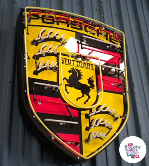 Neon Porsche XL aus Schild