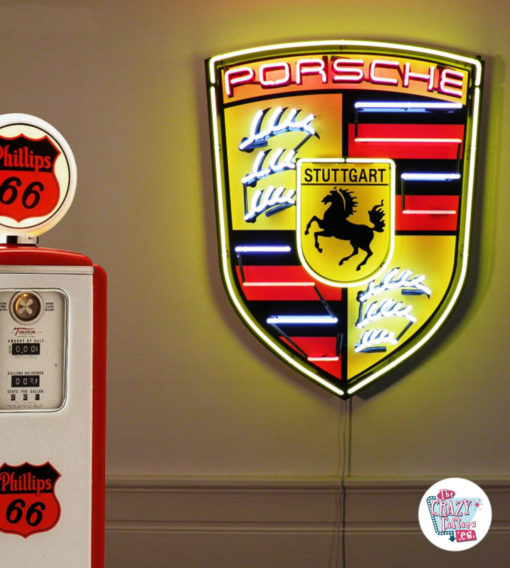 Neon Porsche XL skilt
