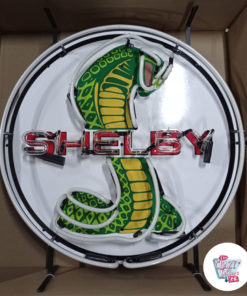 Neon Shelby Cobra rød av plakat