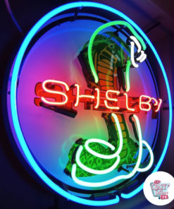 Sinal de rede lateral neon Shelby Cobra