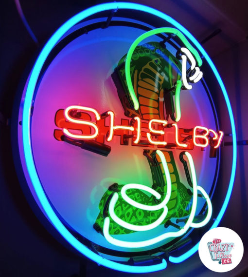 Sinal de rede lateral neon Shelby Cobra