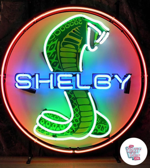 Neon Shelby Cobra plakat rød