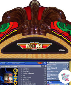 Jukebox Rock-ola Digital Gazelle in legno intagliato