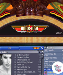 Jukebox Rock-ola numérique en bois de paon
