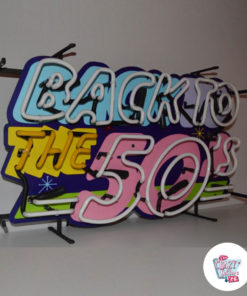 Poster Neon Back To the 50's off left