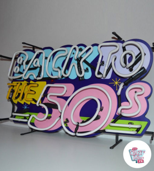Neon Back To the 50's off rigth poster