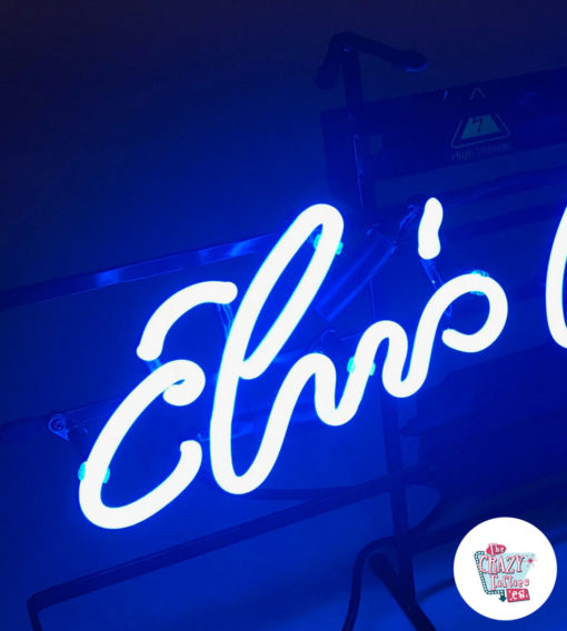 Poster sinistro di Elvis al neon