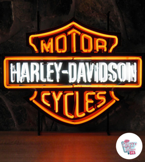 Neon Harley Davidson auf Schild