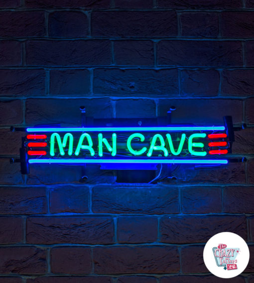 Affiche de la grotte de l'homme au néon