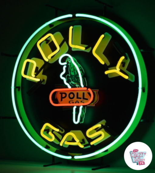 Neon PollyGas vänster affisch