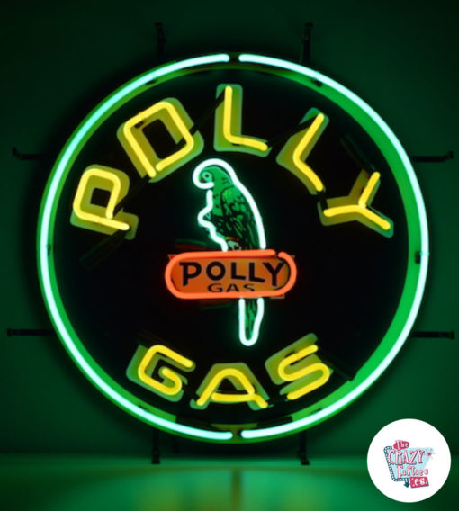 Neon PollyGas-skilt