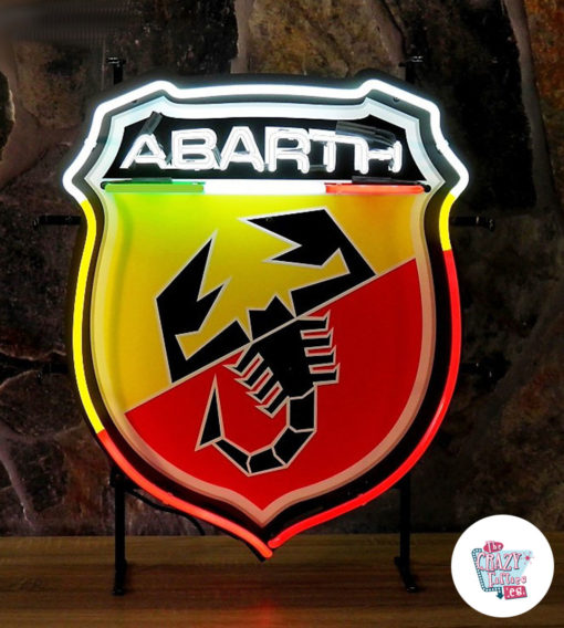 Neon Abarth-skilt