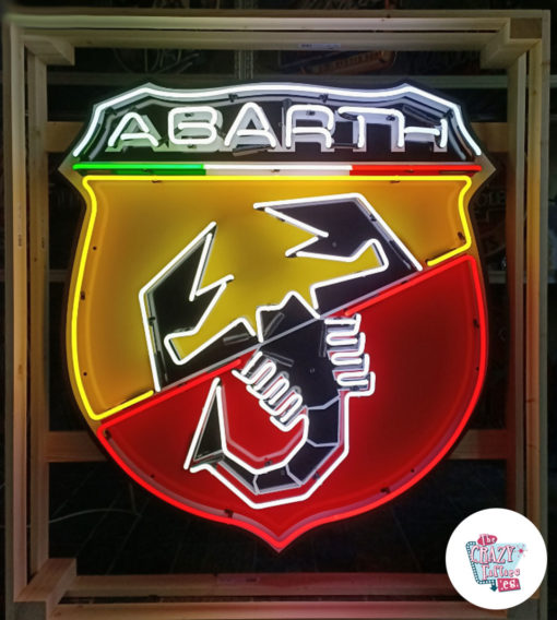 Neon Abarth XL-skylt