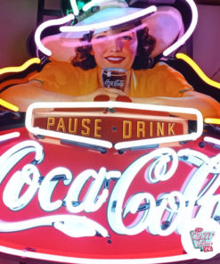 Cartel Neon Coca-Cola Pause Drink detail on
