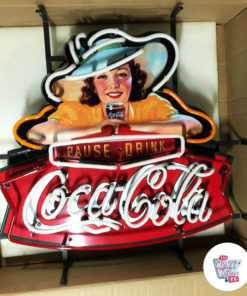 Neon Coca-Cola pause drikke fra plakat